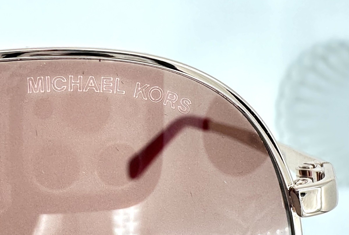 Michael Kors Gold-Tone Light Brown Gradient Aviator Sunglasses MK 5009 Rodinara Michael Kors Rodinara Aviator Sunglasses Silver Metal Frame  main image 2