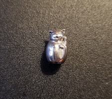 Chamilia Retired Sterling Silver Cat Charm Bead GB-1 NOS