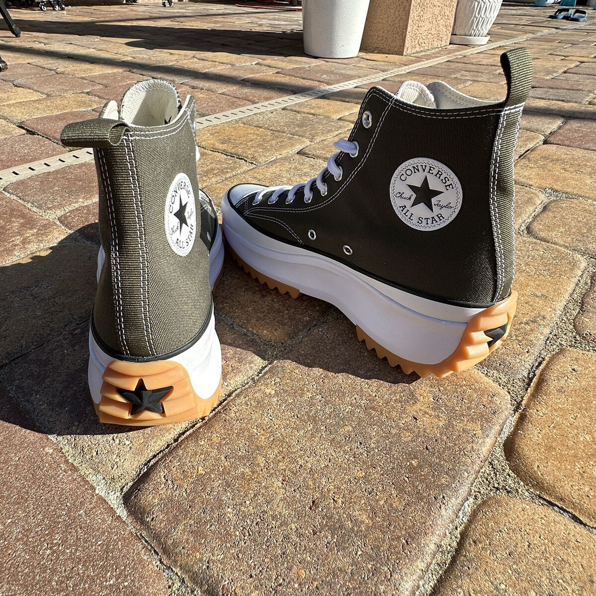 Converse Run Star Hike High Cargo Khaki Men's Athletic Shoes Converse Run Star Hike High Cargo Khaki Men's Athletic Shoes