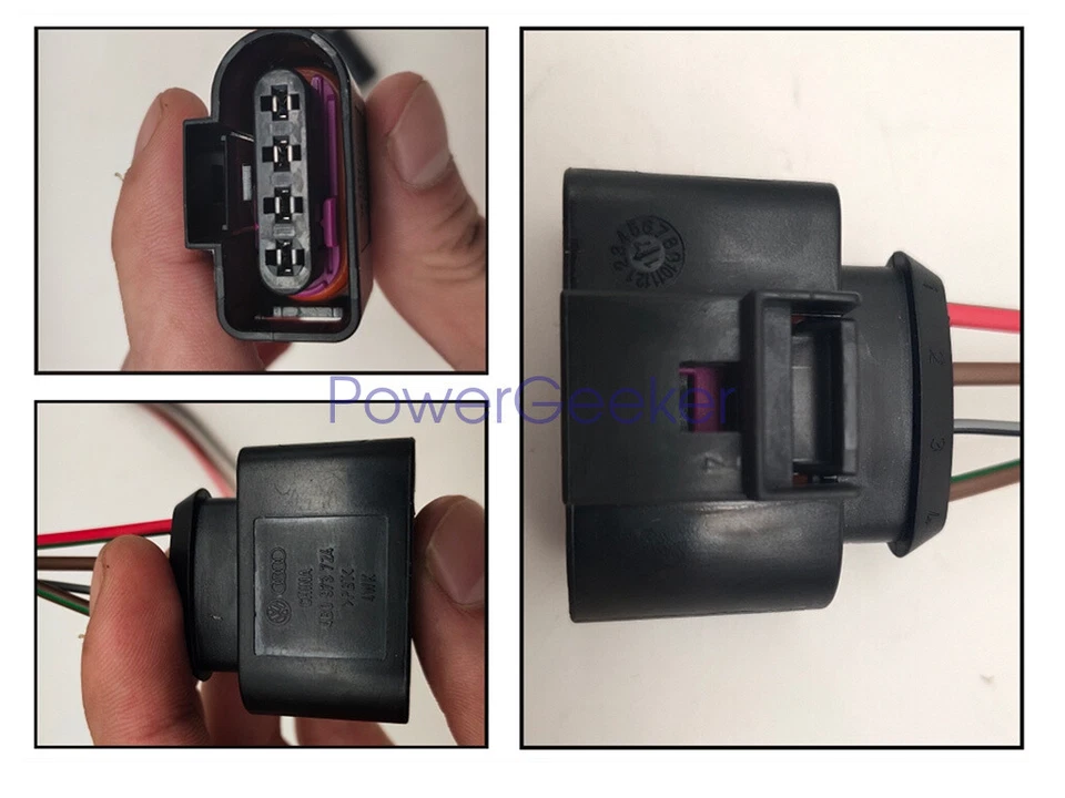 4B0973724 OEM Ignition Coil Plug Wiring Connector X4 Set For Audi A3 A4 VW Jetta - Изображение 3 из 4