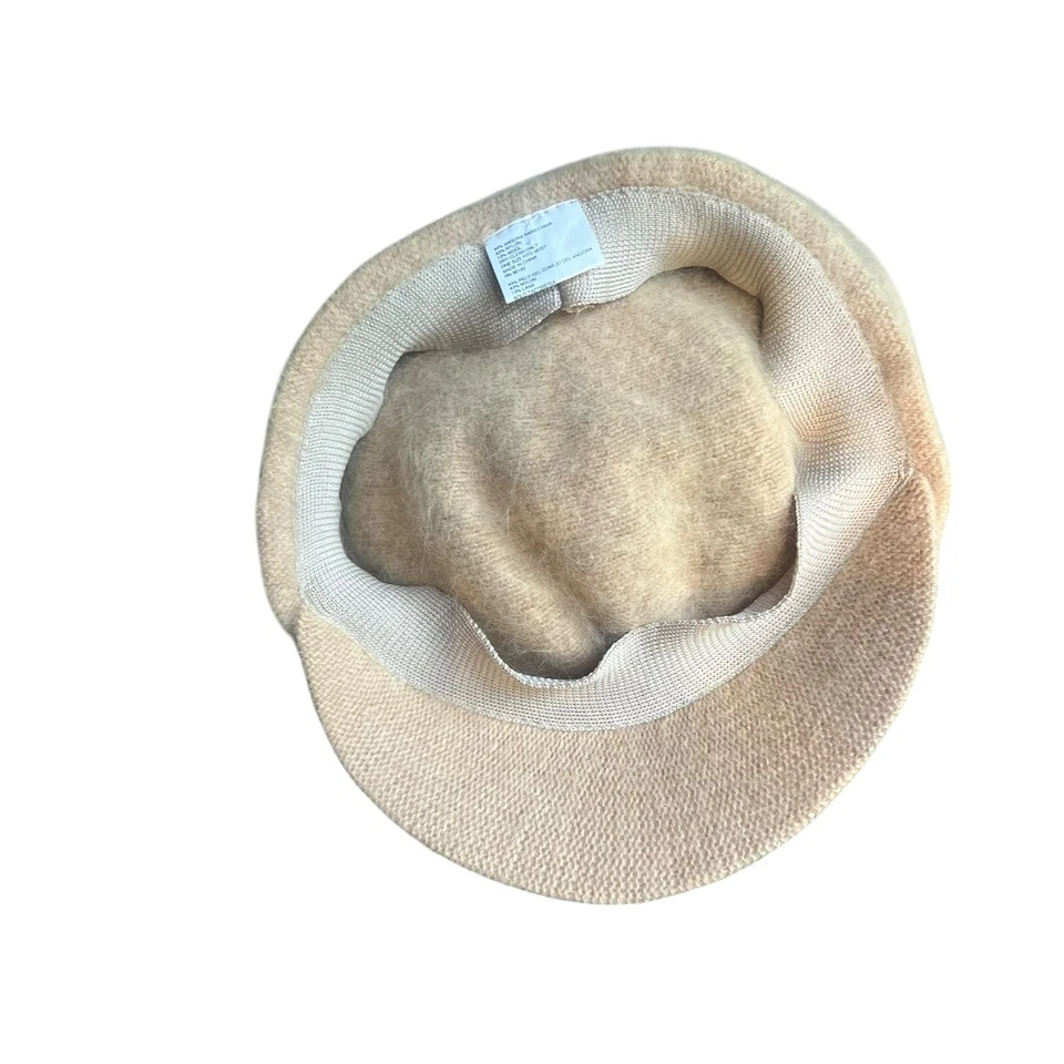 Женщин бежевый Angora шляпа Newsboy плоский крышка M/L Paperboy таксист винтажный 90-х берет - Изображение 3 из 4
