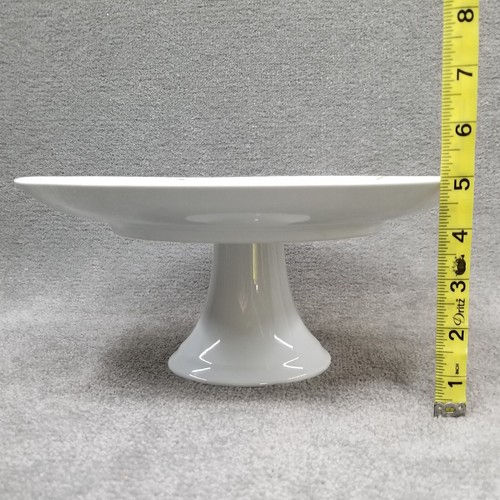 Vtg Naaman Israel Fine Porcelain Footed Cake Stand Fruit Design 11" Diameter - Picture 5 of 13