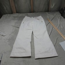 Obermeyer Brook Ski Pants Teen Medium White Waterproof Insulated 119.50 NEW
