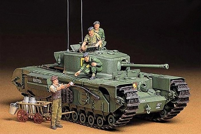 Tamiya 35210 1:35 British InfantryMk.IV Churchill Mk.VII Military Tank Model Kit