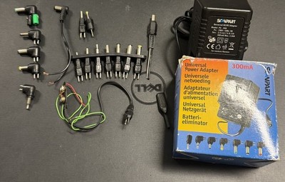 Scanpart PS-300 Universal AC/DC-Adapter 3-9V 300mA Hohlstecker, Polarität