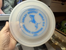 Wham-o Frisbee Fastback FB6 unpigmented plastic Ashley whippet canine champion