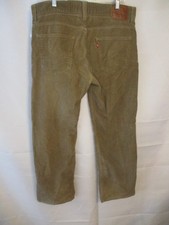 Levi's 549 Cotton BLend 36 x 30 LOW Loose Brown Corduroy Jean Cut Pants