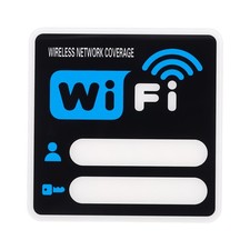 4" x 4" Wifi Password Sign, 1 Pcs Acrylic WiFi Sign Self Adhesive, Blue