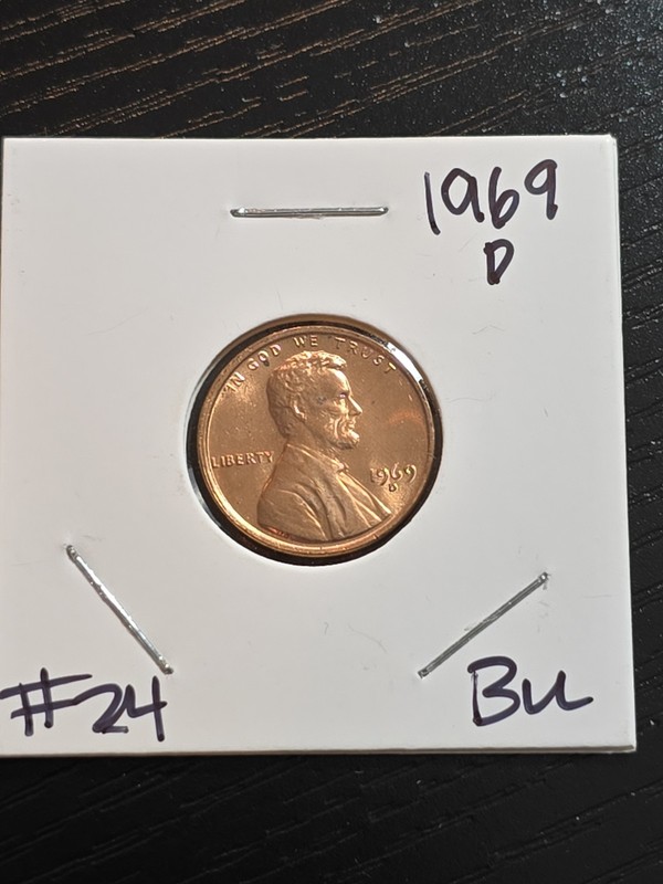 1969 D Lincoln Memorial Cent Penny Taken From A Obw Roll
