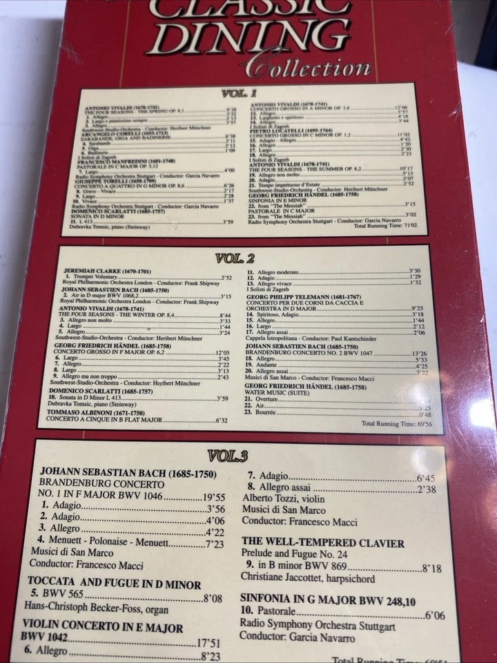 Classical Cassette Tape Box Set Lot 12 Cassettes NEW Dining Romance Sea + Waltz - Image 3 of 4