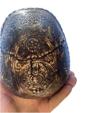 Antique Kapala Tantrik Tibetan Ritual Silver Lined