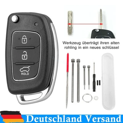 3 Tasten Klapp Schlüssel Für Hyundai i10 i20 i40 ix25 ix35 Sonata Elantra Tucson
