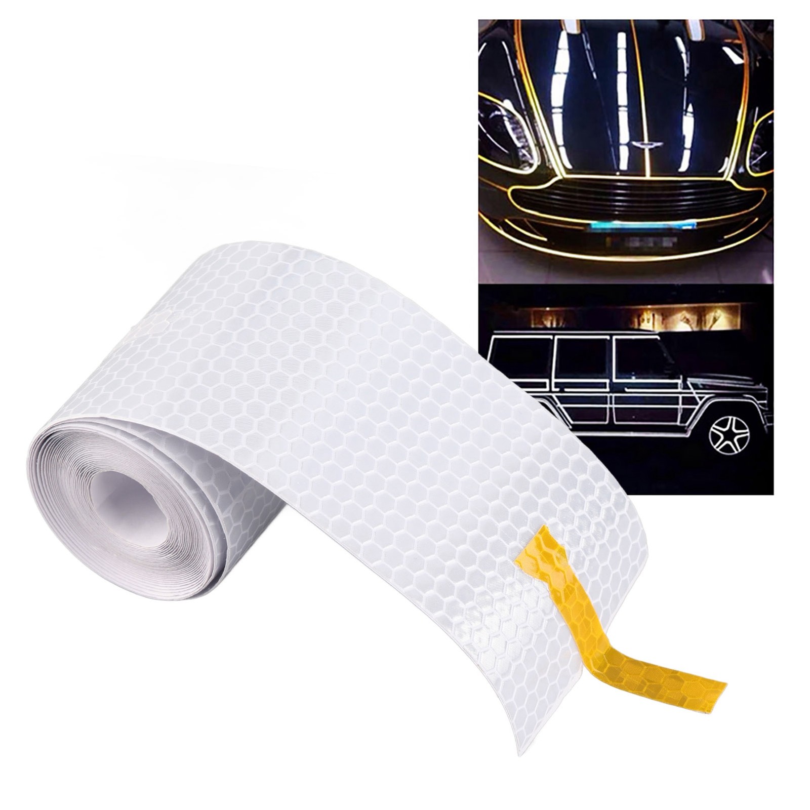 3 Meter * 5cm Car Body Reflective Tape Strip Stickers Safety Warning Decal Trim