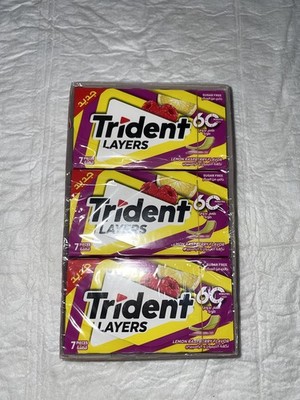 Trident Layers Lemon & Raspberry 7 Count (Pack of 12) ( Read Description )