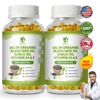 Oregano Oil Capsules w/Black Seed Oil,Antioxidant, Immune &Digestive Support