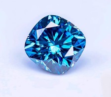 2 CT Cushion Cut, Fancy Blue Color VVS1 Diamond Premium Quality gemstone 7x7 mm
