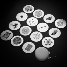 15Pcs round Gobos Kit for Optical Snoot,66Mm/2.6In Metal Plate Patterns for S...