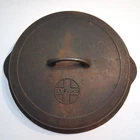 Vintage Griswold #10 Self Basting Dutch Oven Skillet Lid #1100