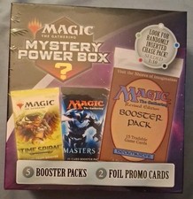 Magic The Gathering MTG Mystery Power Box Sealed 5 Booster Packs 2 Foil Promo