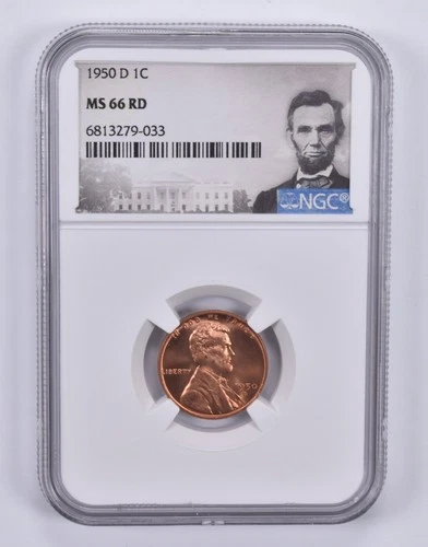 1950-D Lincoln Wheat Cent 1c MS66 RD NGC Special Label *2562