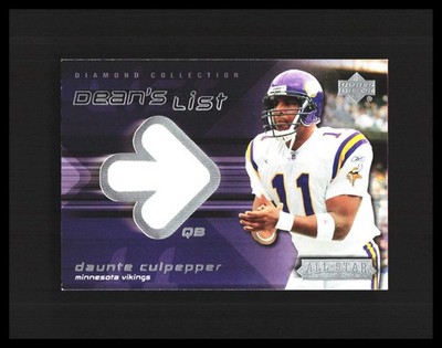 2004 Daunte Culpepper Patch Upper Deck Dean's List #DL-DC Minnesota Vikings