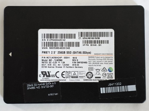 256GB SAMSUNG PM871 - SSD 2,5 Zoll SATA III 6GB/s