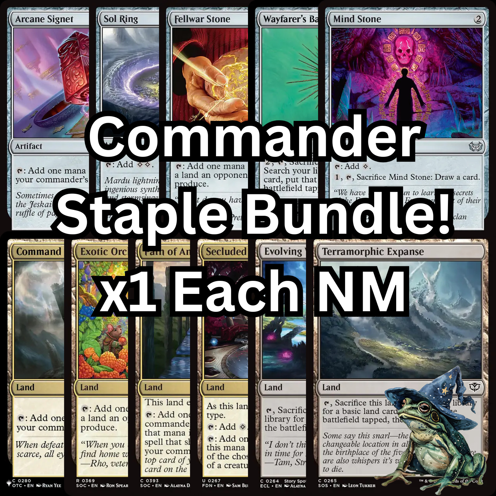 MTG Commander Staple Set Bundl Lands and Mana Rocks 1x Each NM Sol Ring Signet