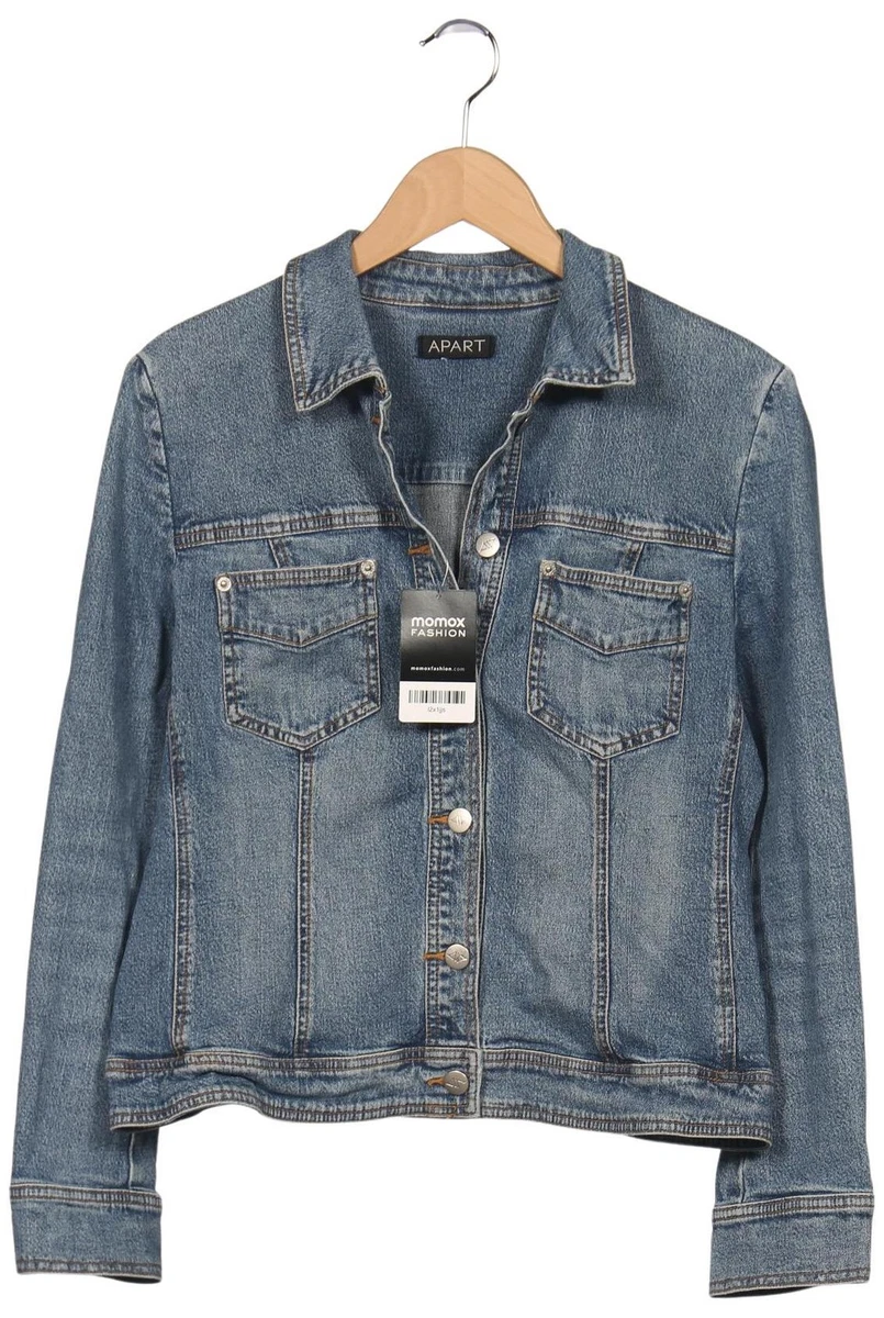 APART Jacke Damen Anorak Jacket Kurzmantel Gr. M Baumwolle Blau #l2x1jjs