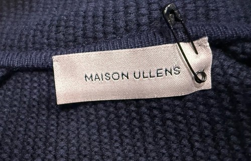 Maison Ullens 8 US 44 IT M Navy Knit Cotton Cashmere Jacket Coat Runway Auth - Picture 8 of 9