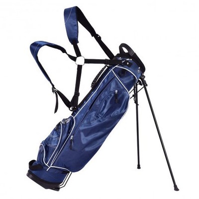 Golf Stand Cart Bag with 4 Way Divider Carry Organizer Pockets-Blue - Color: Blu