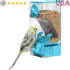 Automatic Bird Feeder Parrots Cockatiels Canaries Easy Clean Mess-Free New