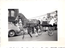 Mad Hatter & Alice in Wonderland Street Parade Unknown Location 1950s Photo