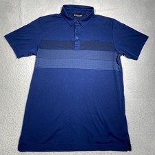 Travis Mathew Polo Shirt Mens XL Blue Short Sleeve Pima Cotton