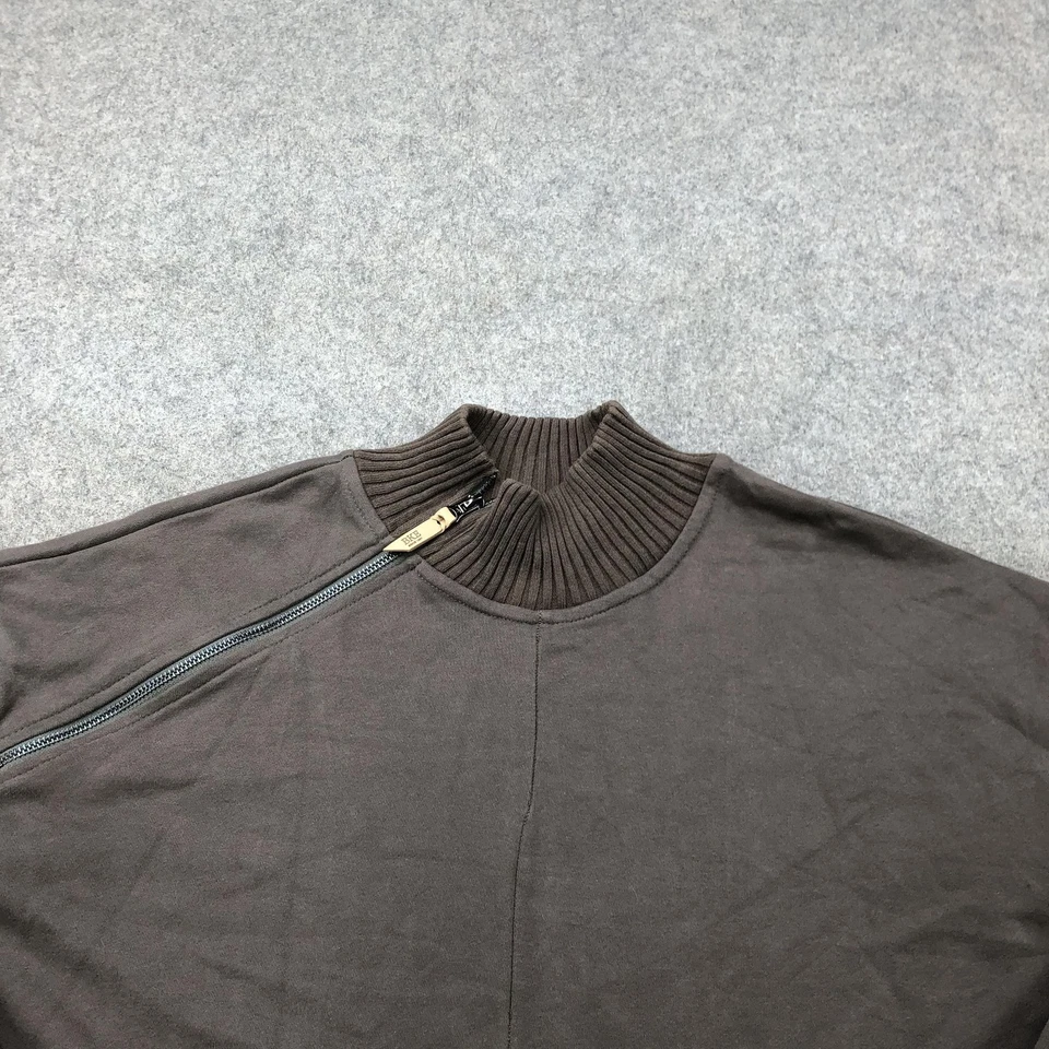 BKE Sweater Mens Small Brown Quarter Zip Pullover Mock Neck Ribbed Cuffs Casual - Image 4 of 4