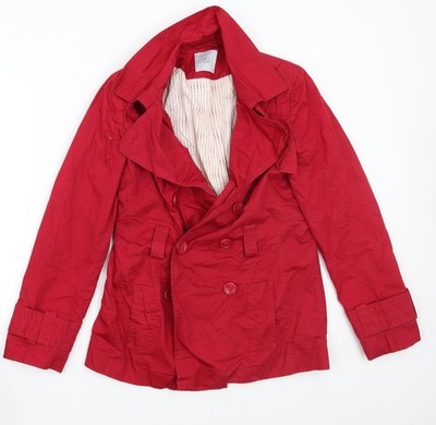 TU Damen rote Jacke Mantel Größe 10