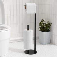 Edelstahl Toilettenpapierhalter Freistehend Mit Regal FüR 3 Rollen Silber 17X17
