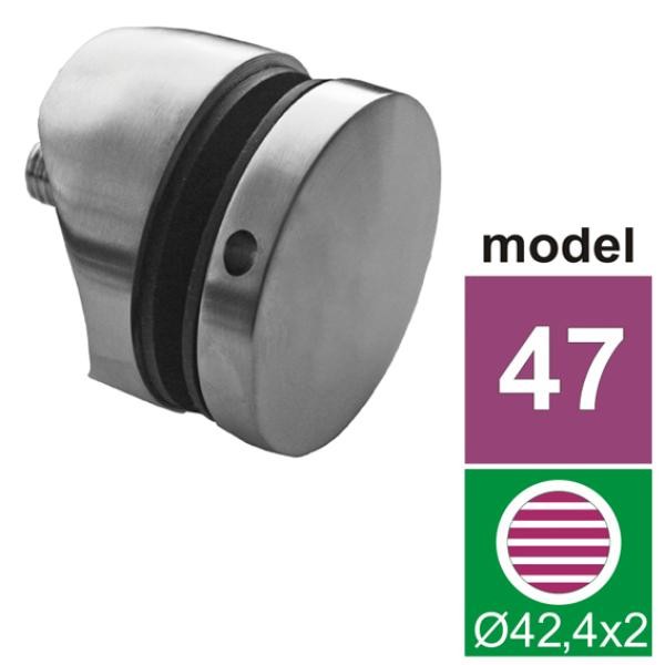 Edelstahl Glas-Punkthalter V4A Aisi 316 Geschliffen 8-17,5Mm 42,4Mm Modell 47-image