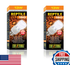 Exo Terra UVB150 Desert Reptile Terrarium Lamp Light Bulb 13 Watts Pack of 2