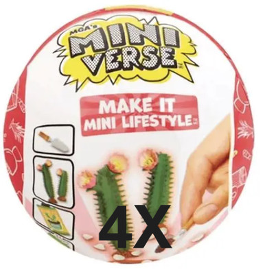 4x Miniverse Make It Mini Lifestyle Series 1 Cactus Wrapper Sealed