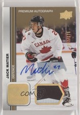 2023 Upper Deck Team Canada Juniors Men's U-20 /175 Jack Matier Patch Auto 0i47