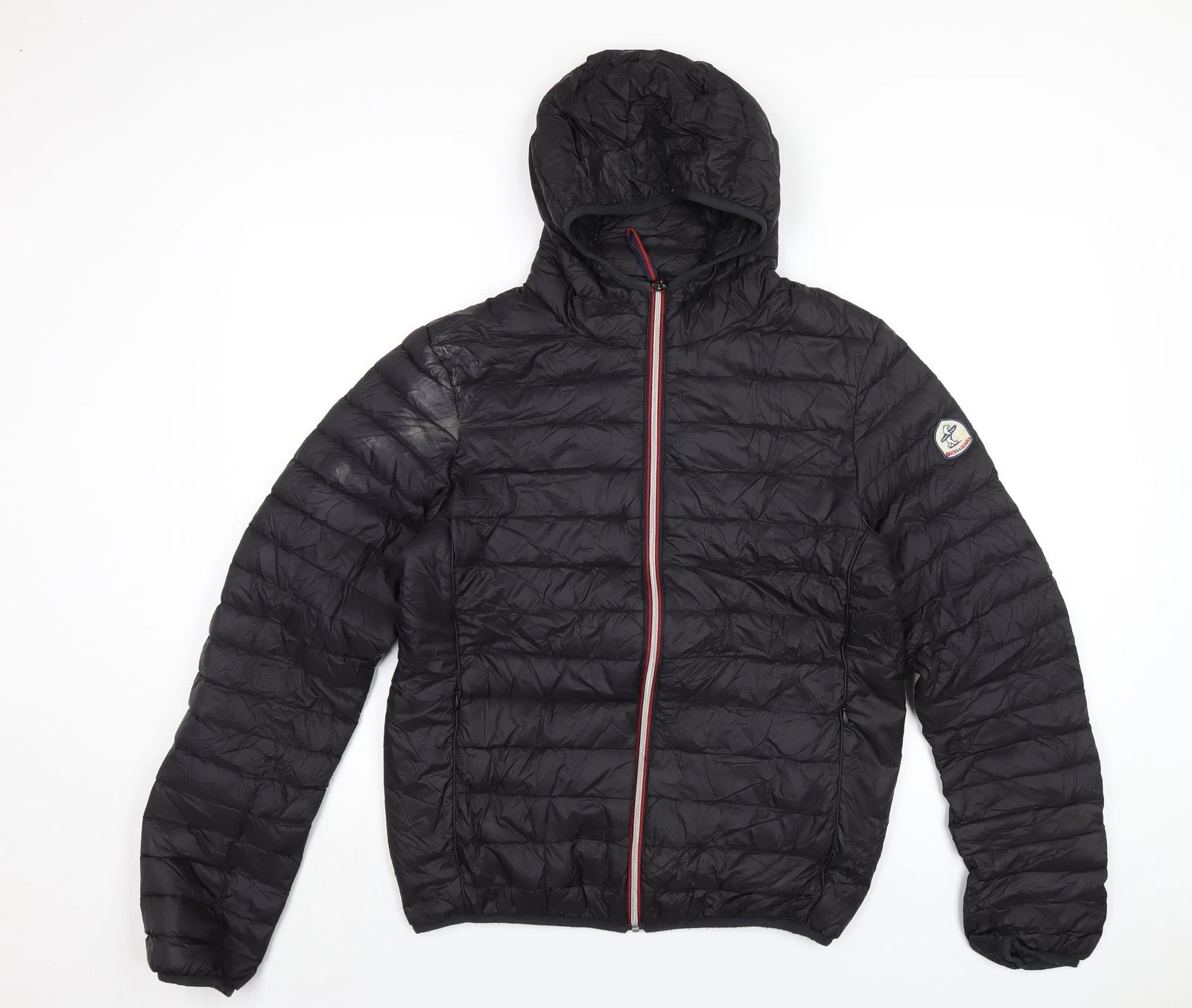 Back to Alaska Mens Black Puffer Jacket Coat Size L Zip