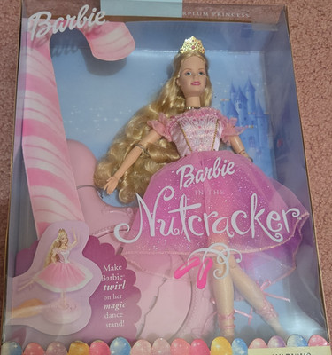 Mattel Barbie Sugarplum Princess The Nutcracker Blonde Doll 2001 Stand