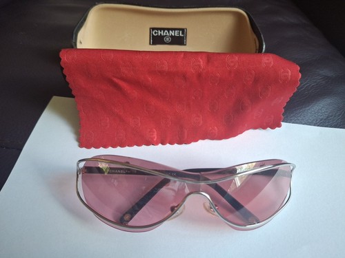 Chanel Rare Vtg Y2k Visor Shield Unisex Woman Pink Sunglases 4028(127 120) - Picture 2 of 23