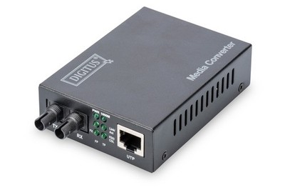 DIGITUS Medienkonverter Gigabit RJ45 auf ST Duplex Multimode 850nm 500m