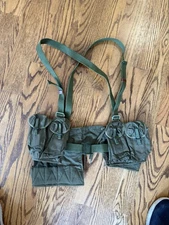 VTG NOS Vietnam War Era Chicom Chinese Type 63 56 SKS Chest Rig 7.62 Mag Pouch