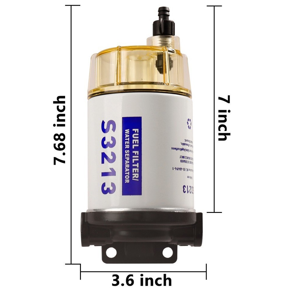 Buy S3213 Marine Fuel Water Separator Filter Assembly,3/8 Inch NPT Port For Outboard Motor Mercury 35 60494 1 Yamaha Racor Sierra Engine Boat 10 Micron S 3213 Filter Element Buy S3213 Marine Fuel Water Separator Filter Assembly,3/8 Inch NPT Port For Outboard Motor Mercury 35 60494 1 Yamaha Racor Sierra Engine Boat 10 Micron S 3213 Filter Element