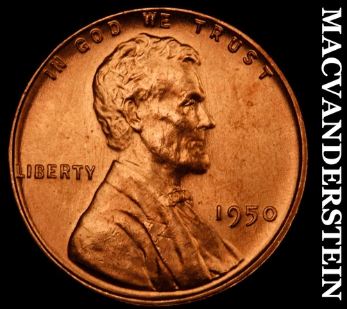 1950 Lincoln Wheat Cent-Choice Gem BU Red Lustrous No Reserve #i3827