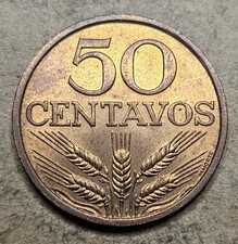 1977 Portugal 50 Centavos - Portuguese Coin - Bronze - World Coin - Europe 