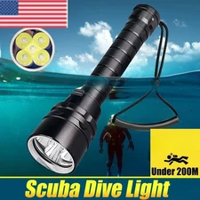  10000LM 5LED Dive Light IPX8 Led Scuba Diving Flashlight LED Underwater 200M US