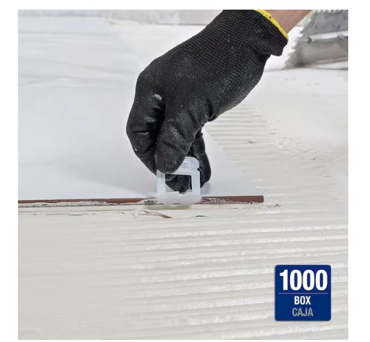 NEW QEP LASH XL White 1/16 in. W Plastic Clip Tile Leveling System (1,000-Pack) - Image 3 of 4